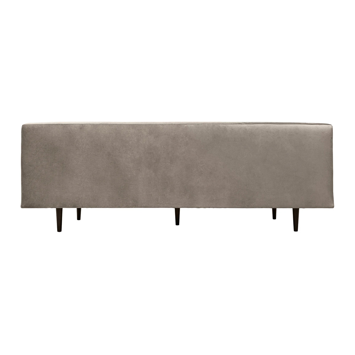 Fossil Gray Velvet Sofa with Black Wood Legs P304789