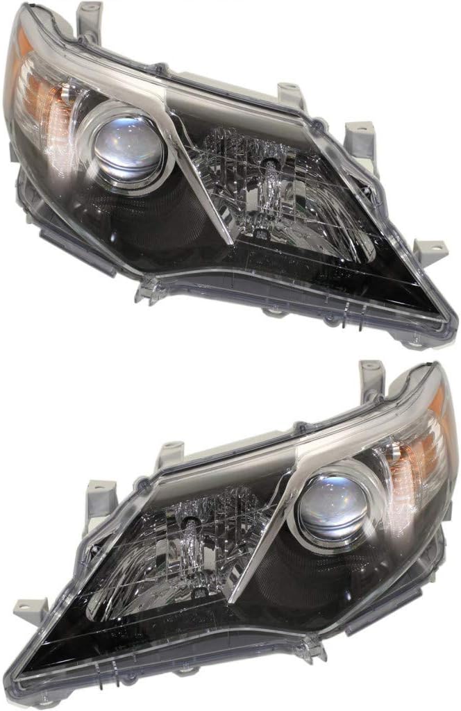 Toyota Camry Headlight Assembly 2012 2013 2014 Pair Halogen Q677584