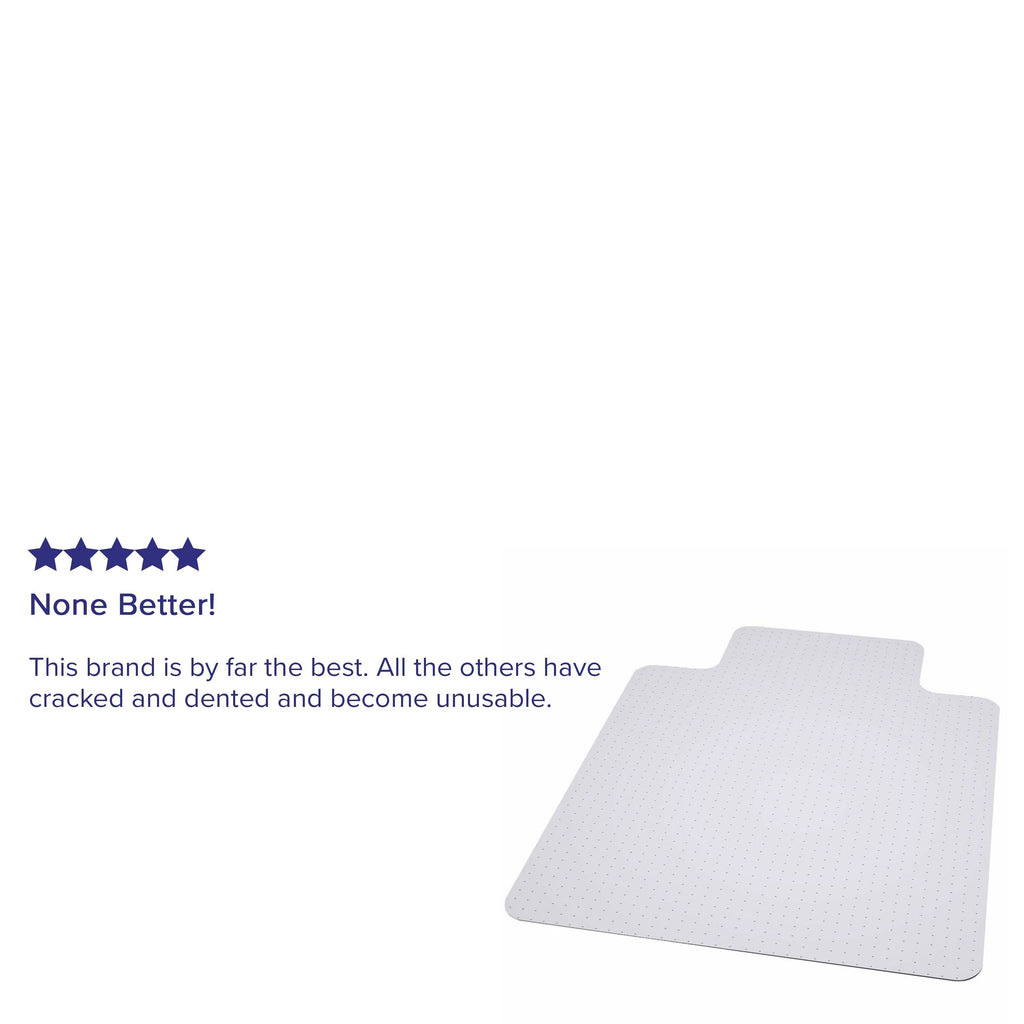 36x22 x 48x22 Clear Carpet Chair Mat with Lip W57475