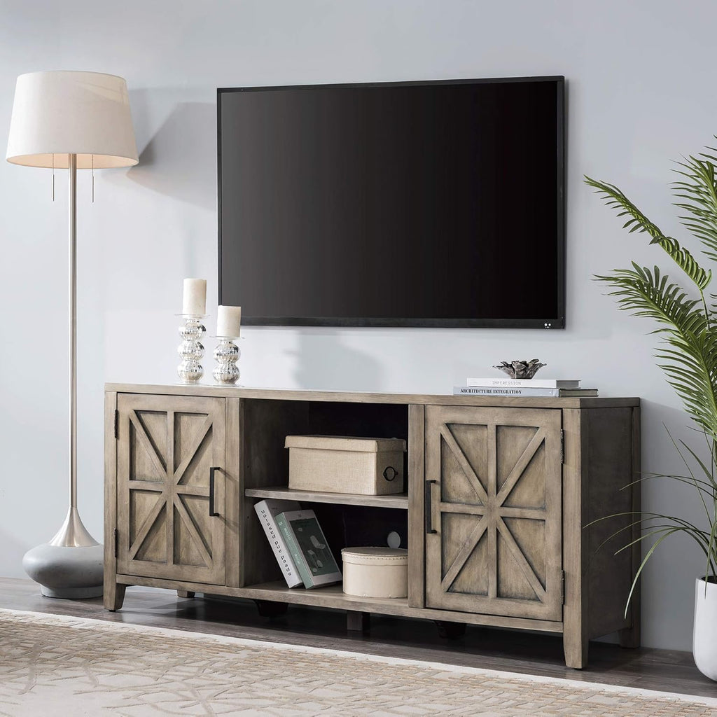 Solid Wood 58 inch TV Stand with 2 Door Cabinet T5172