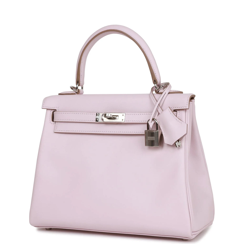 Mauve Pale Swift Palladium Hardware Handbag Q697