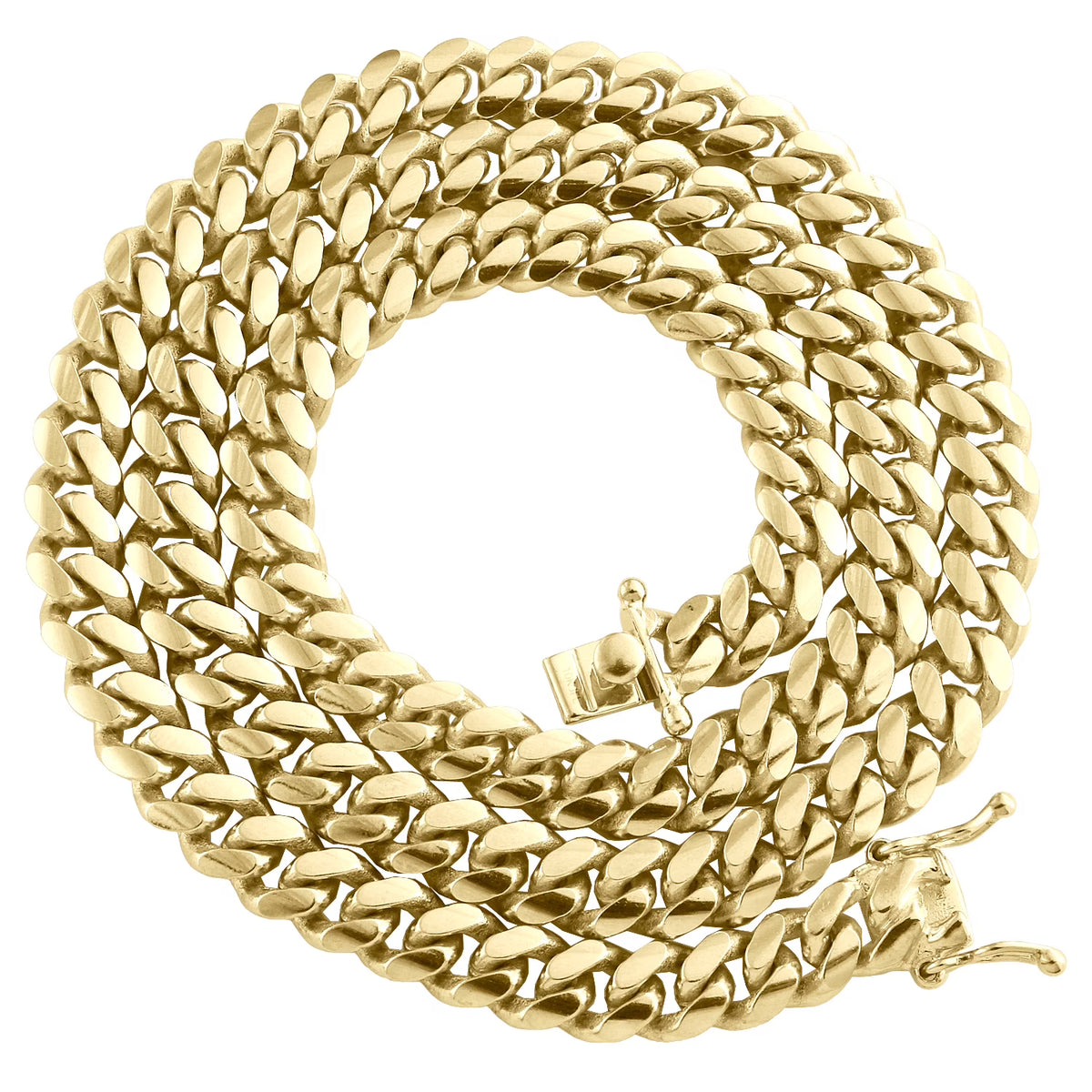 10K Yellow Gold Solid Miami Cuban Link Chain Necklace 30 Inch D5772