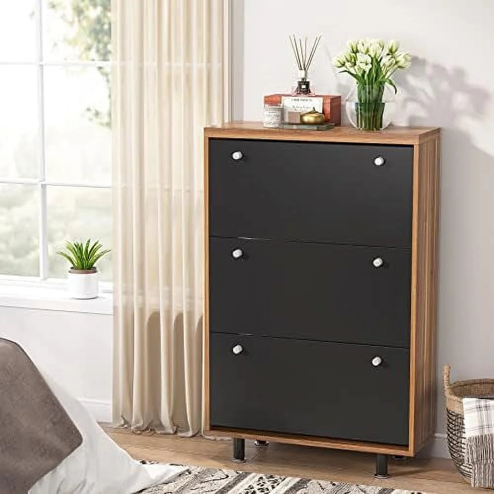 White 3 Drawer Shoe Cabinet A4636