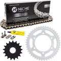 Drive Sprocket Chain Combo Front 17 Rear 45 Tooth 530HZ Standard 122 Links Pack of 2 K2527