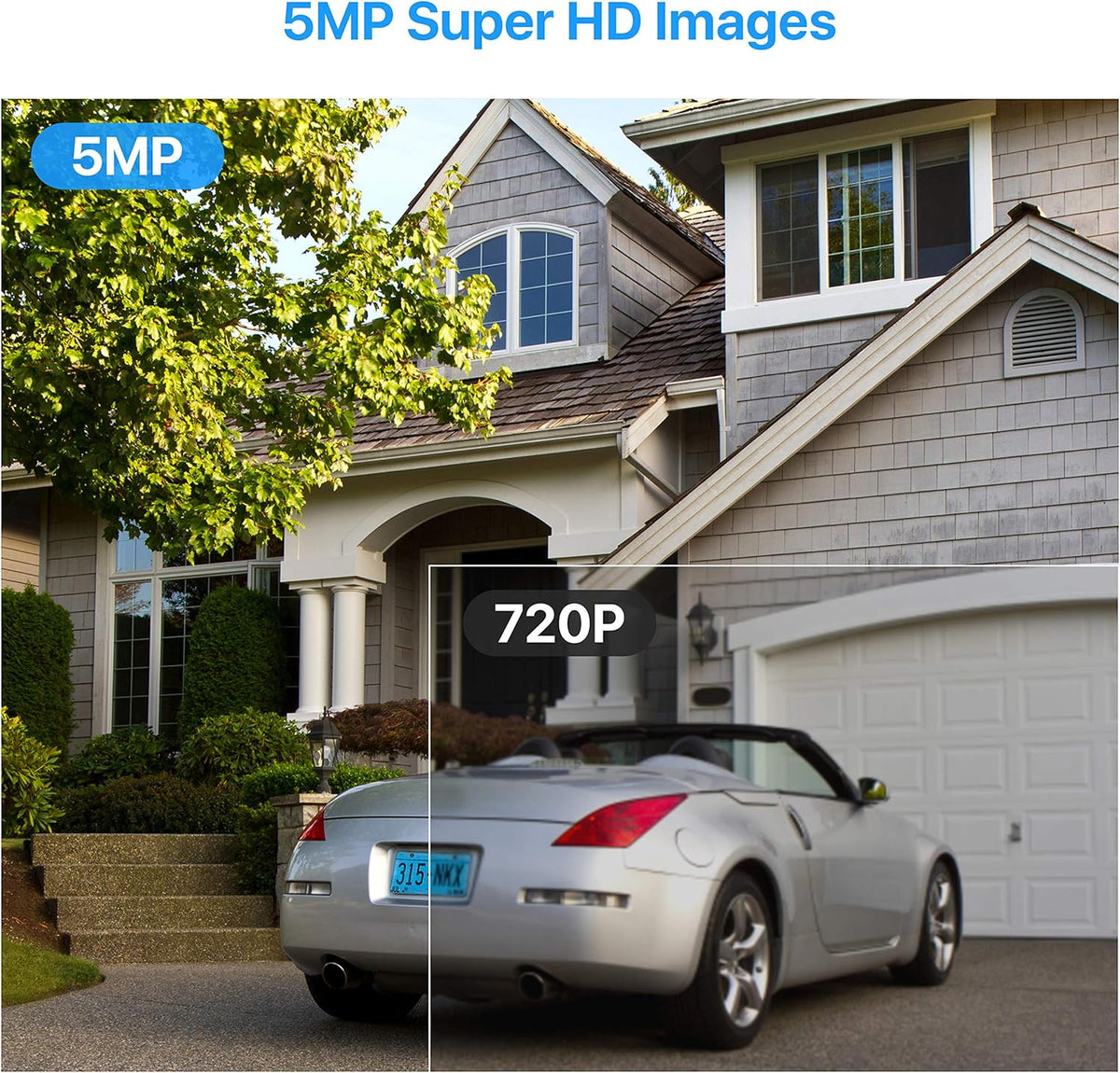 8CH 5MP PoE Security Camera System with 2TB HDD and 8pcs Wired 5MP Indoor Outdoor IP Cameras Z522639