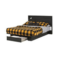 Queen Bed and Nightstand and 6 Drawer Dresser Set in Gray Oak T1218