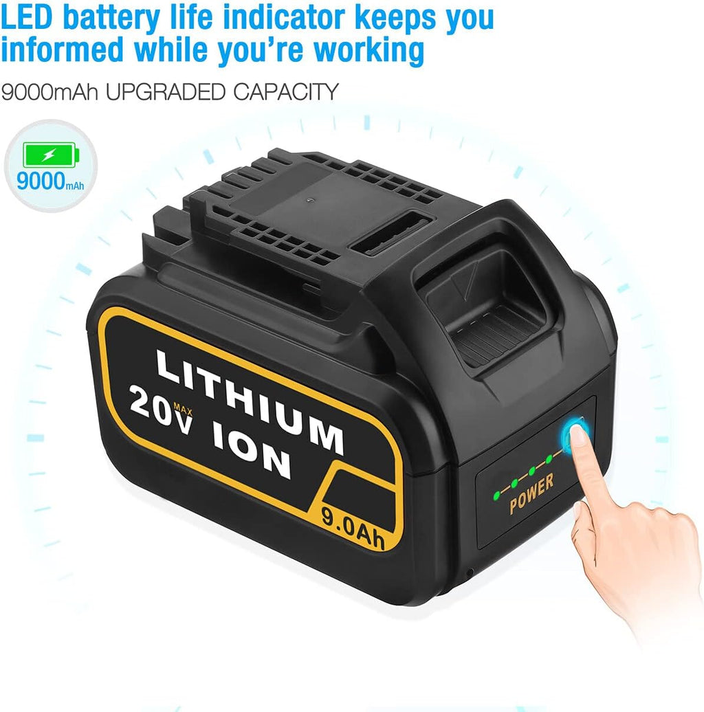 20V 9.0Ah Replacement Battery Pack of 2 X804