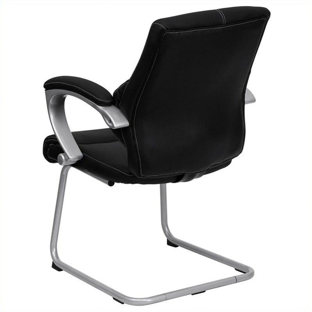Black Leather Executive Office Guest Chair Q99602