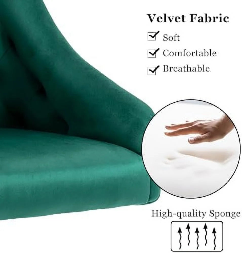 Velvet Office Chairs with Wheels Swivel Adjustable White J644