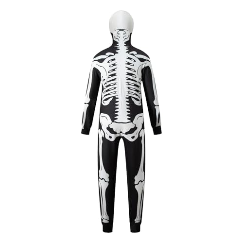 Unisex Skeleton Pumpkin Hooded Onesie N159
