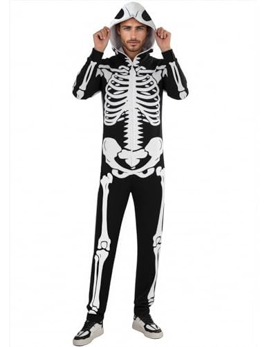 Unisex Skeleton Pumpkin Hooded Onesie N159