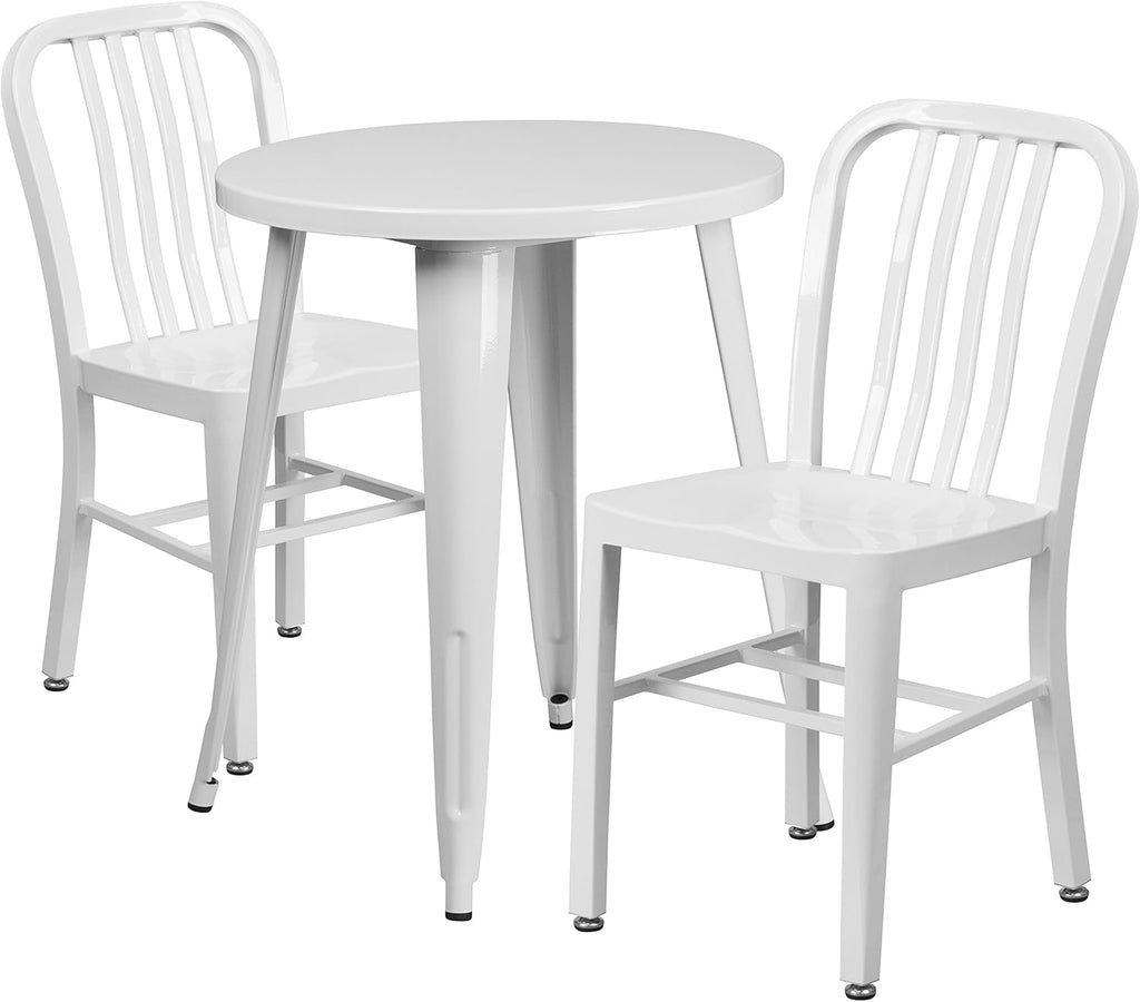 Green Metal Indoor-Outdoor Table Set with 2 Chairs E858