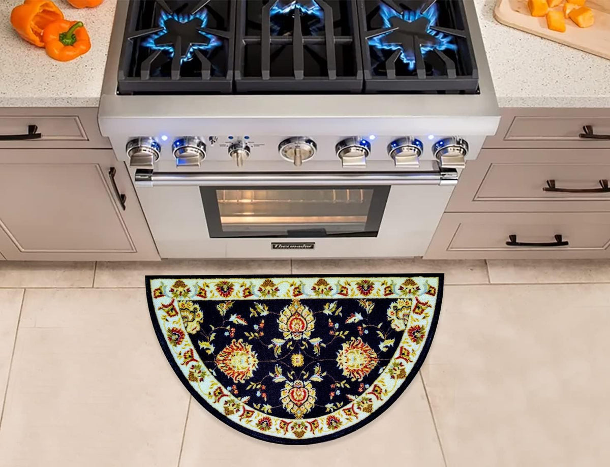 Half Circle Non Slip Fireplace Hearth Rug (2'2"x 3'3") K96413