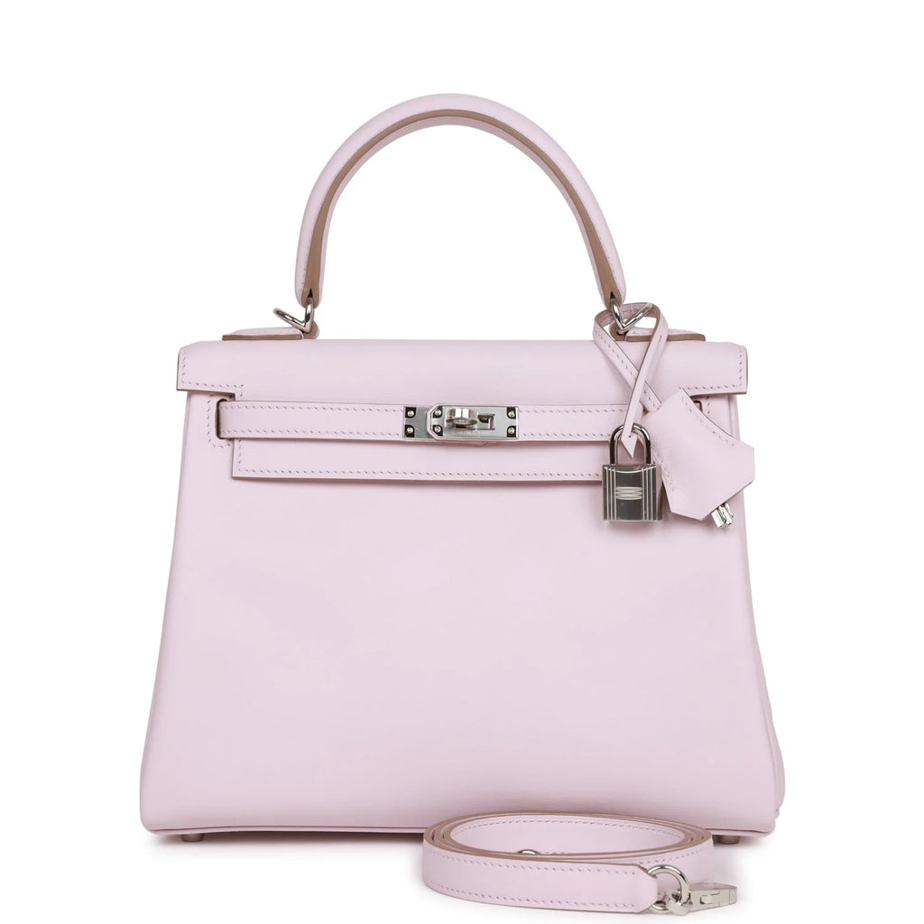 Mauve Pale Swift Palladium Hardware Handbag Q697