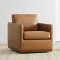 Swivel Faux Leather Accent Chair E604202