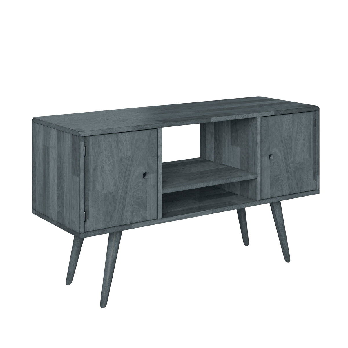 Natural Finish Wood Entertainment Cabinet with Doors A77955
