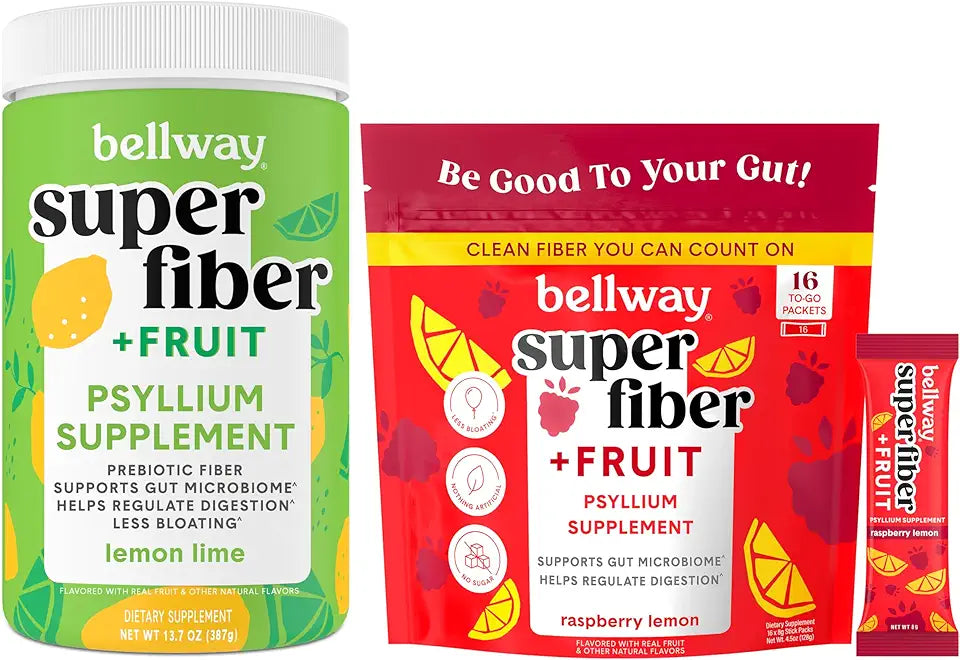 Lemon Lime Raspberry Lemon Super Fiber Powder Packets M531