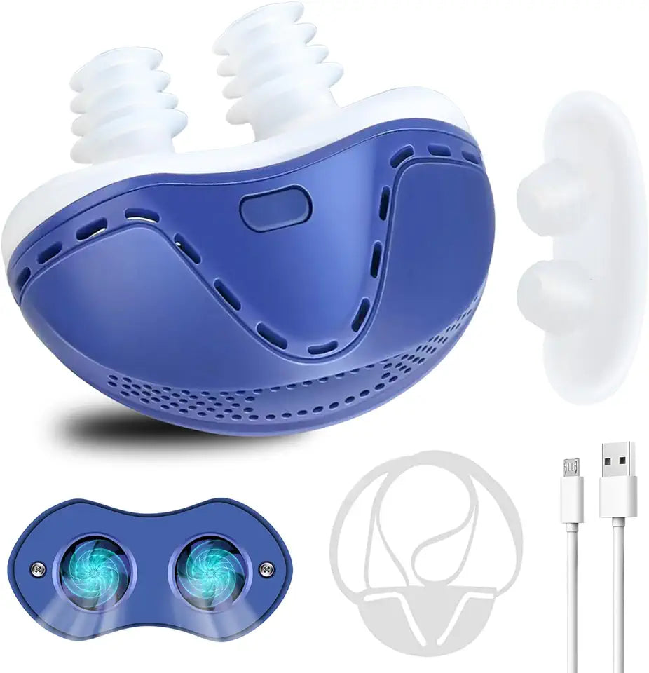 Anti Snoring Devices, Double Vortex, Adjustable Wind Speed, Blue T596