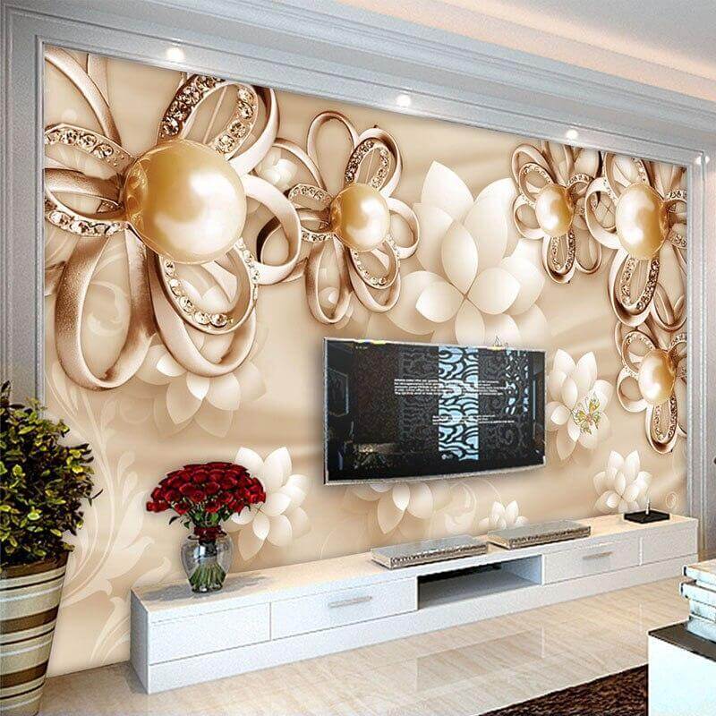 Floral Embossed Mural Wallpaper C35406