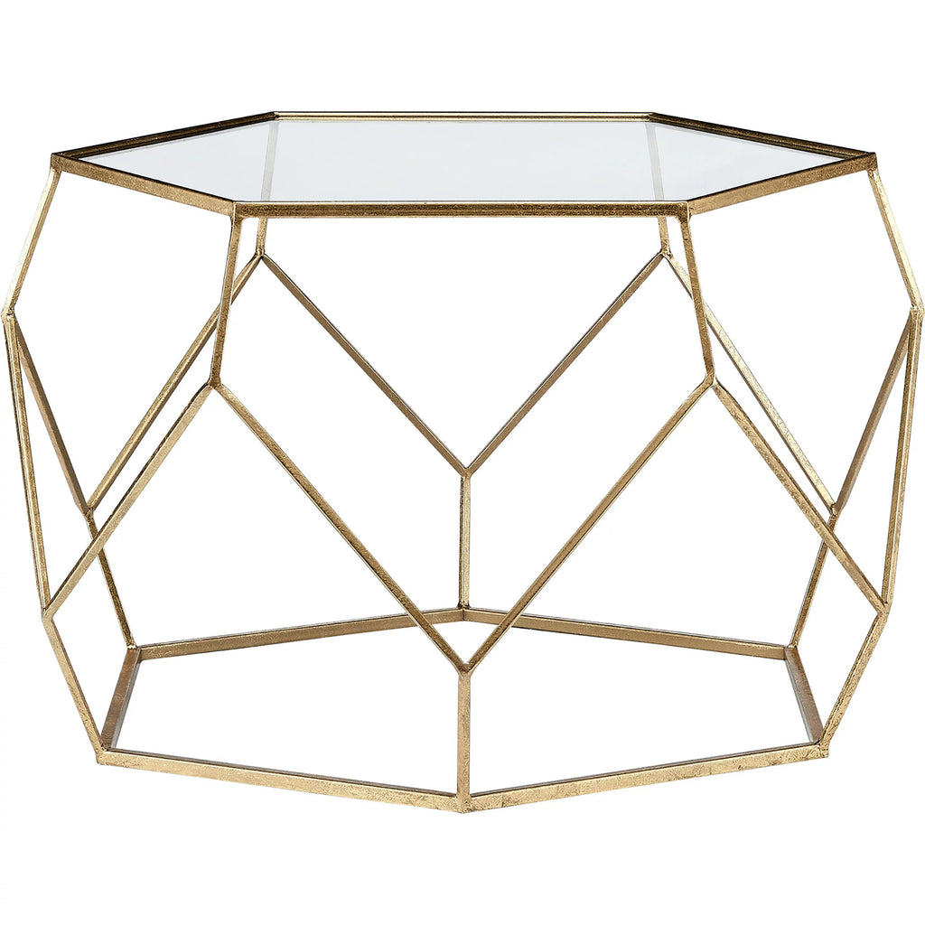 Gold Geometric Metal Coffee Table G277024