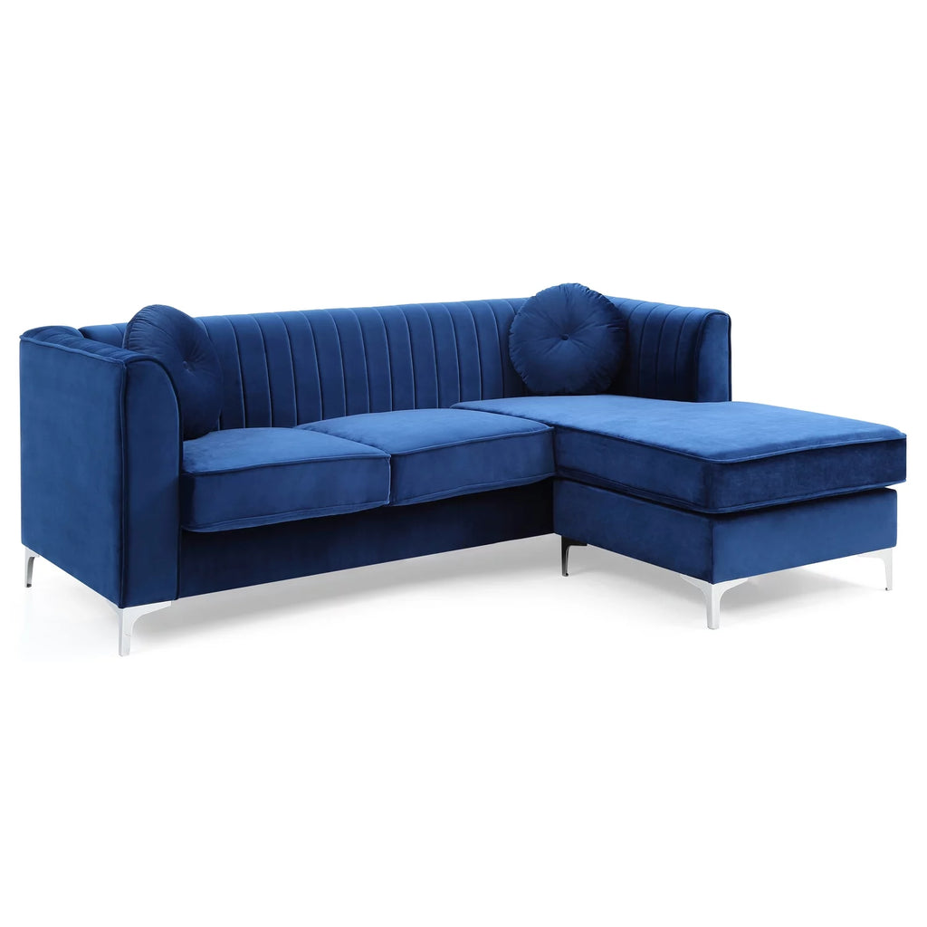 Navy Blue Sofa Chaise I45624
