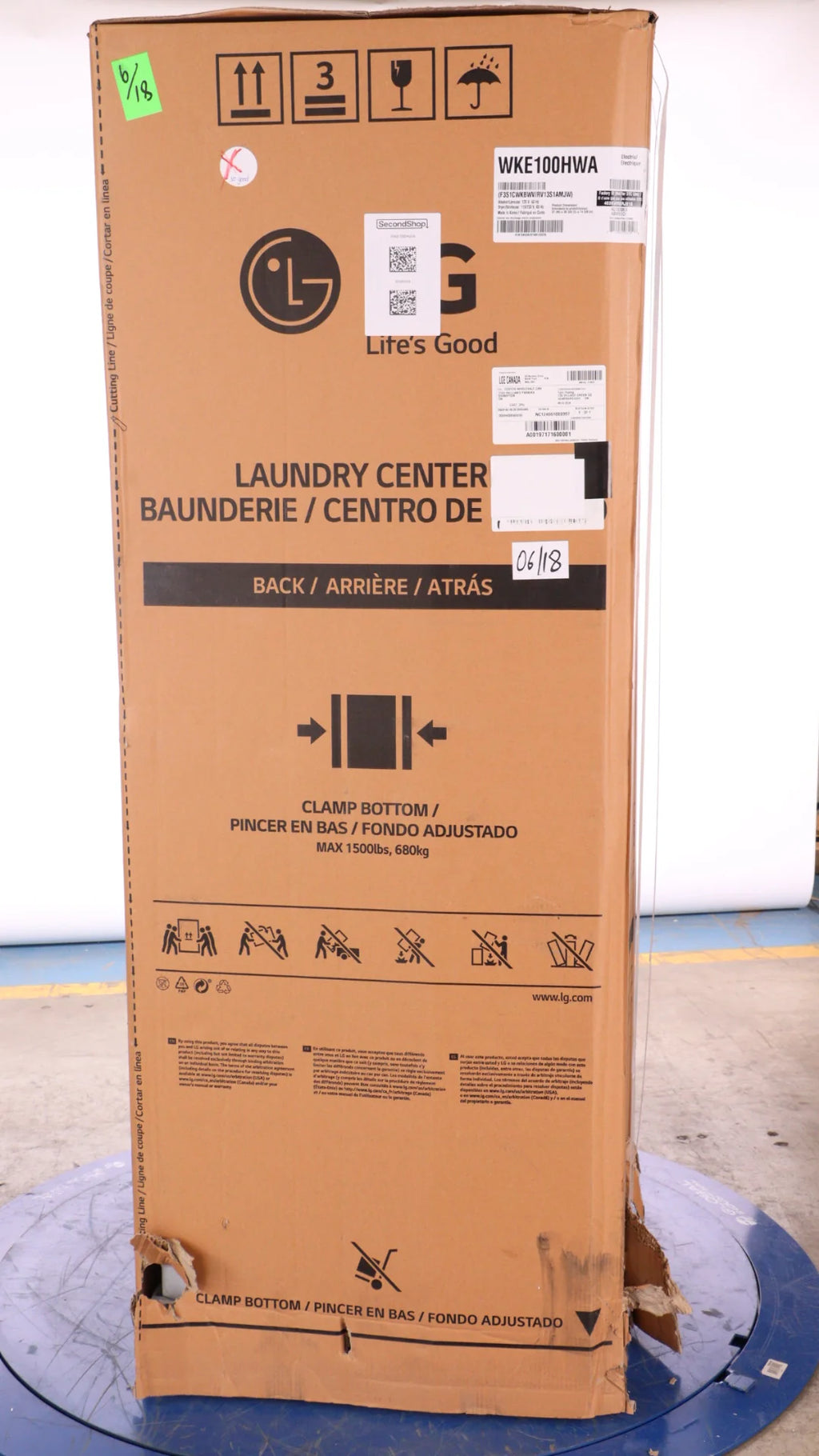 White Front Load Washtower 5.2 Cu. Ft. Washer 7.4 Cu. Ft. Electric Dryer J53691