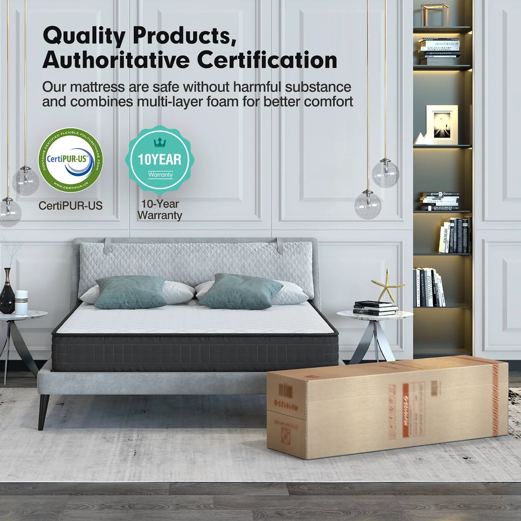 Queen Size Memory Foam Medium Firm Mattress P4183