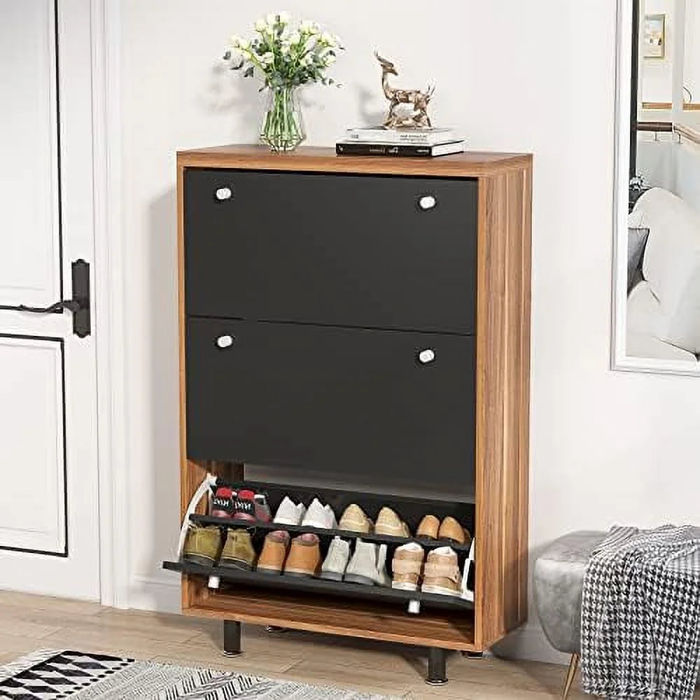 White 3 Drawer Shoe Cabinet A4636