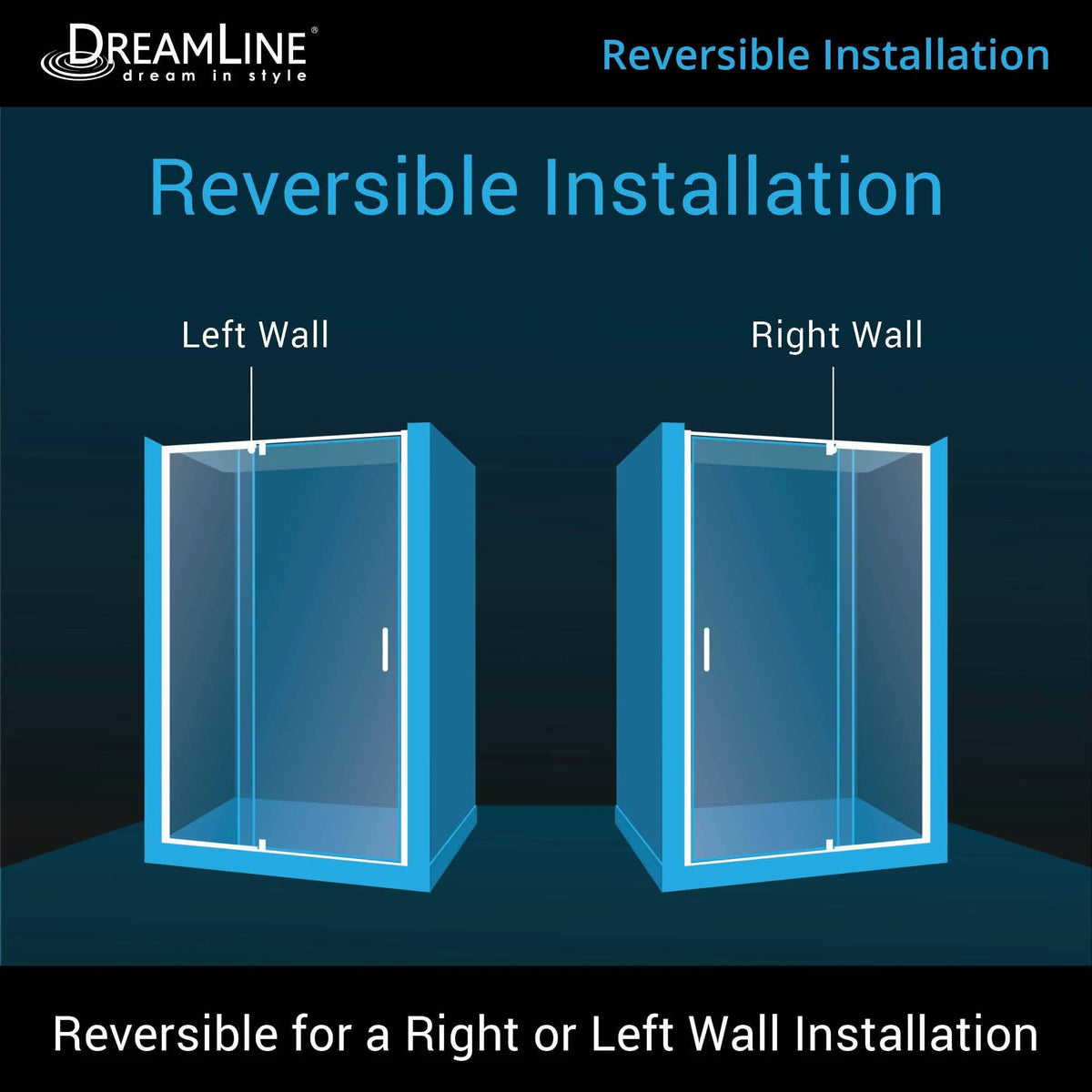 Semi-Frameless Pivot Shower Door in Chrome K20528