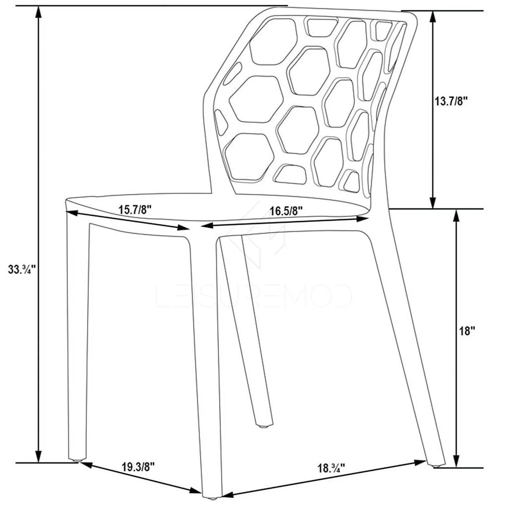 Black Plastic Dining Side Chair M5133