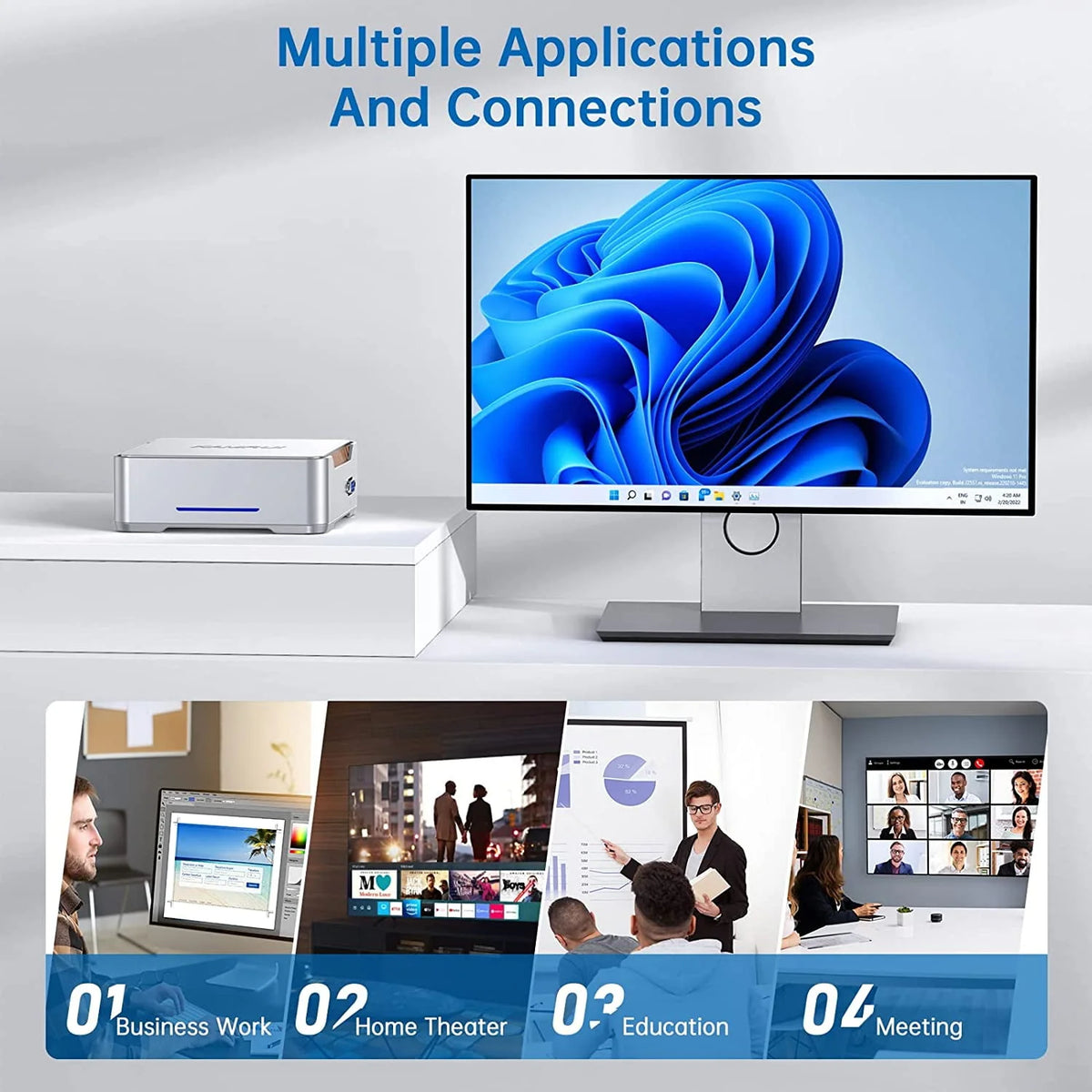 Mini PC N95 CPU 16GB 512GB Windows 11 pro 4K UHD J45132