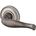 Matte Antique Nickel Decorative Passage Leverset with Traditional Round Rose S662472