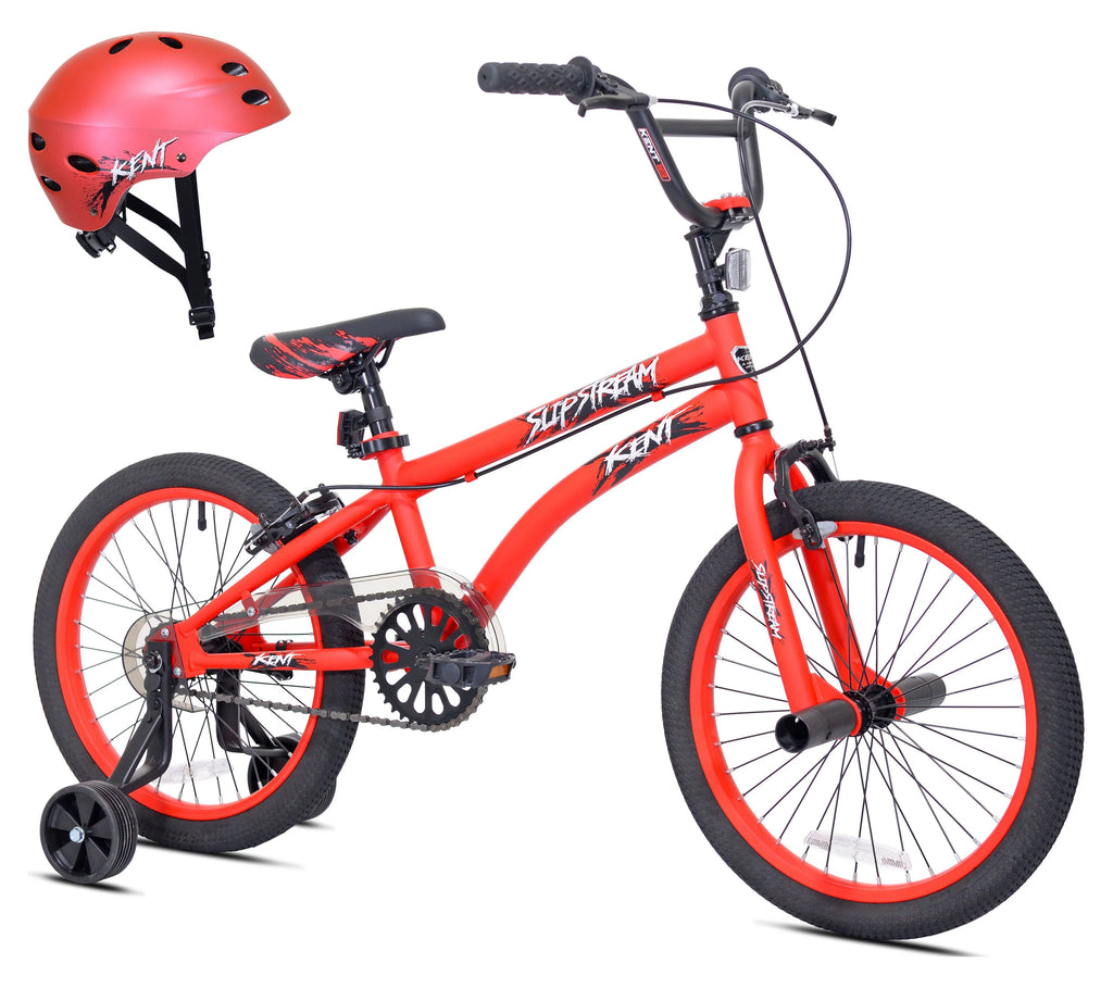 18 Boy's BMX Bicycle with Helmet, Red Z7791