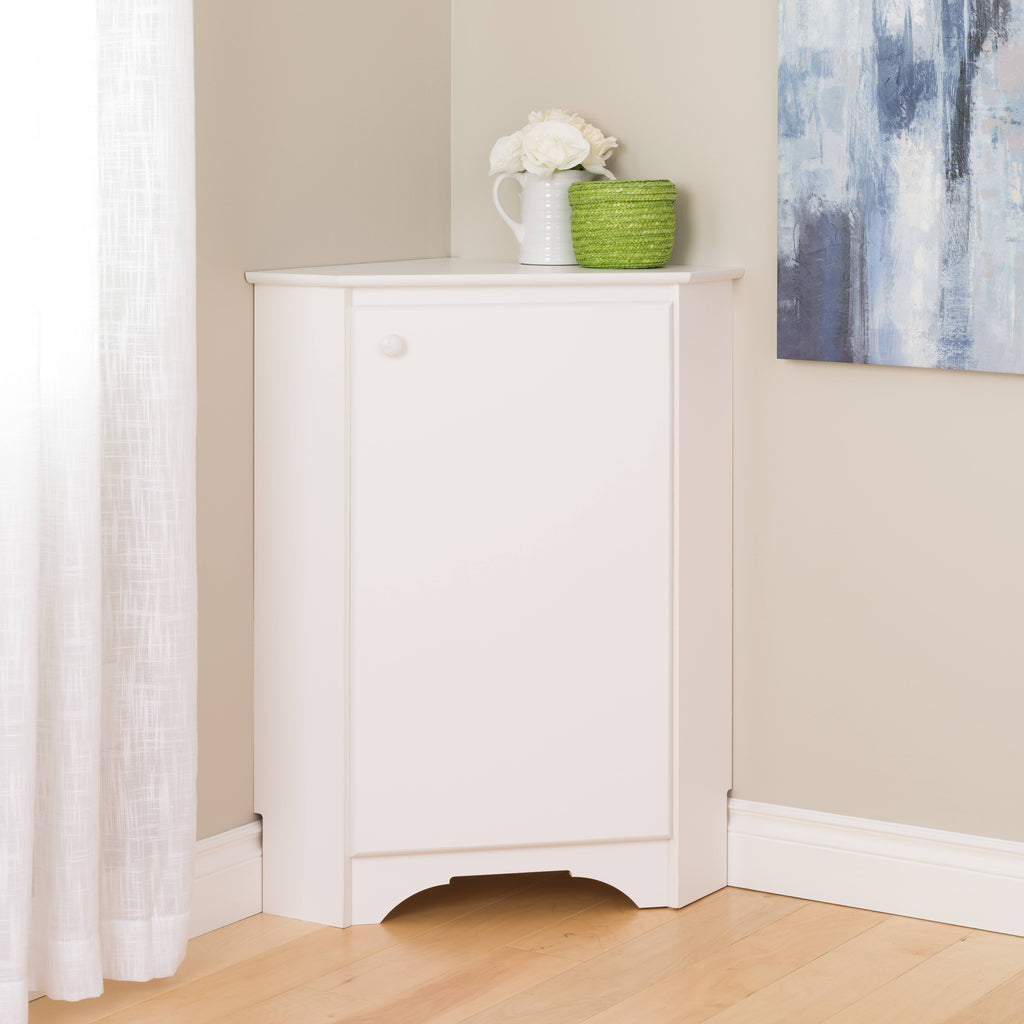 White Corner Storage Cabinet Q6661