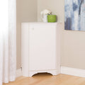 White Corner Storage Cabinet Q6661