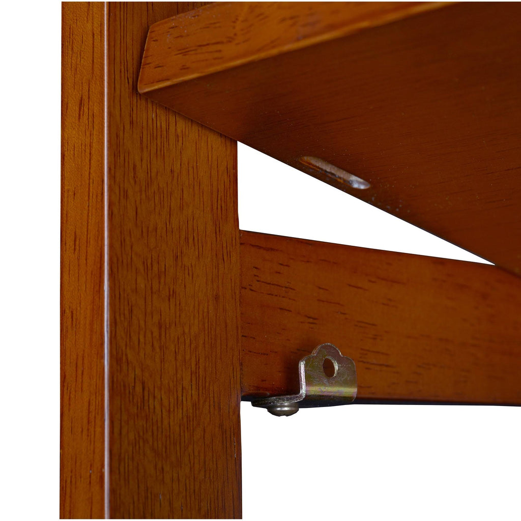 Cherry High Corner Folding Bookcase B7824