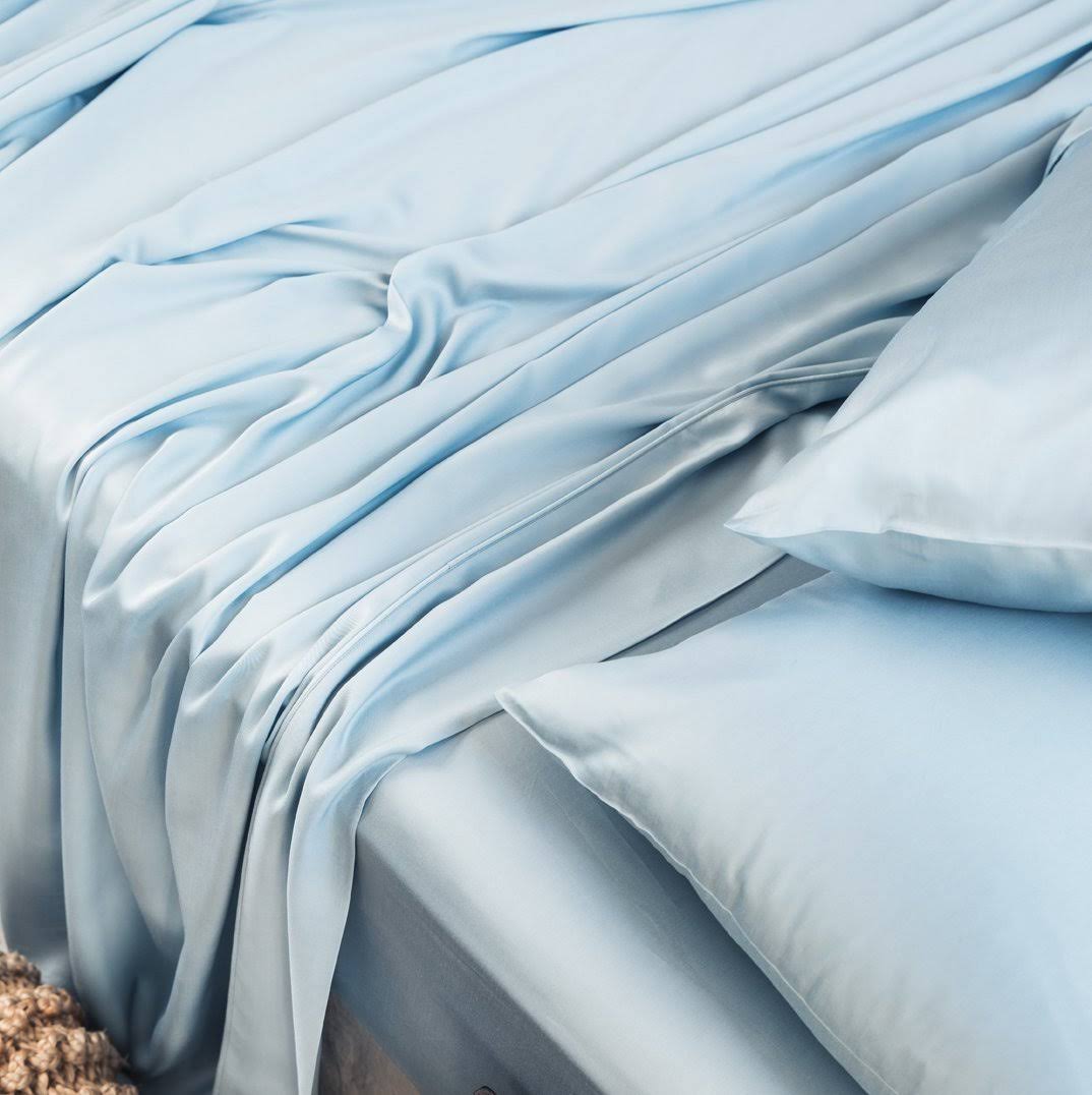 Grey Cal King Sateen Sheet Set L2666