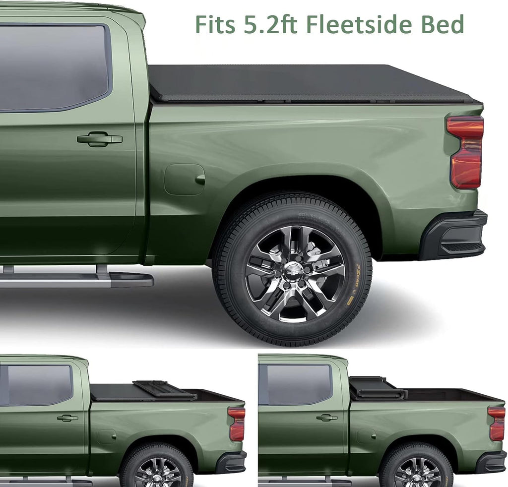 Soft Tri-Fold Truck Bed Cover 5.2ft Bed Tonneau Cover P7816