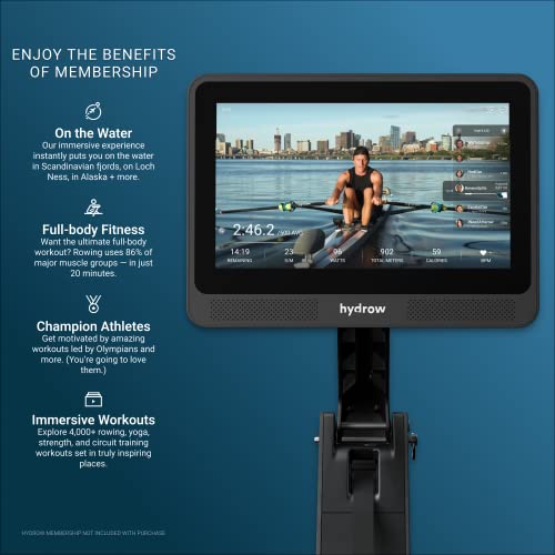 Wave Rowing Machine with 16" HD Touchscreen & Speakers - Foldable X2352