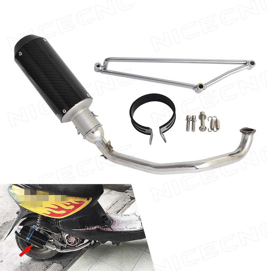 Stainless Steel Exhaust Muffler Pipe System for GY6 Scooters, Pack of 2 Y5522