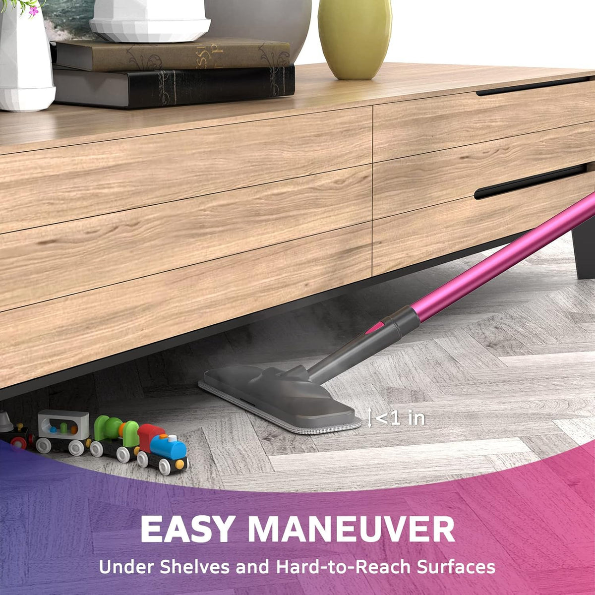 Steam Mop Cleaner with Detachable Handheld Steamer, 7-in-1 Accessories, Washable Microfiber Pads E526003