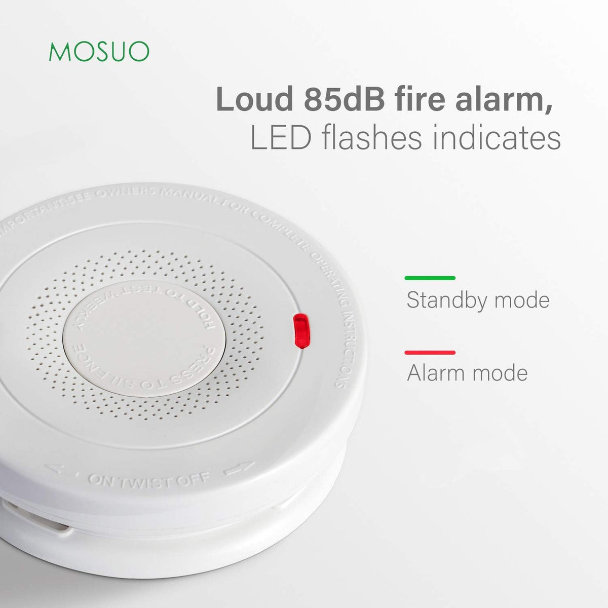 Smoke and Carbon Monoxide Detector Alarm, 10-Year Battery, Dual Sensor O19142
