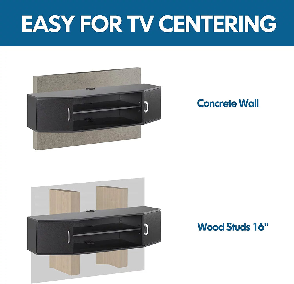 Wall Mounted Floating TV Stand with Storage Cabinets C36459