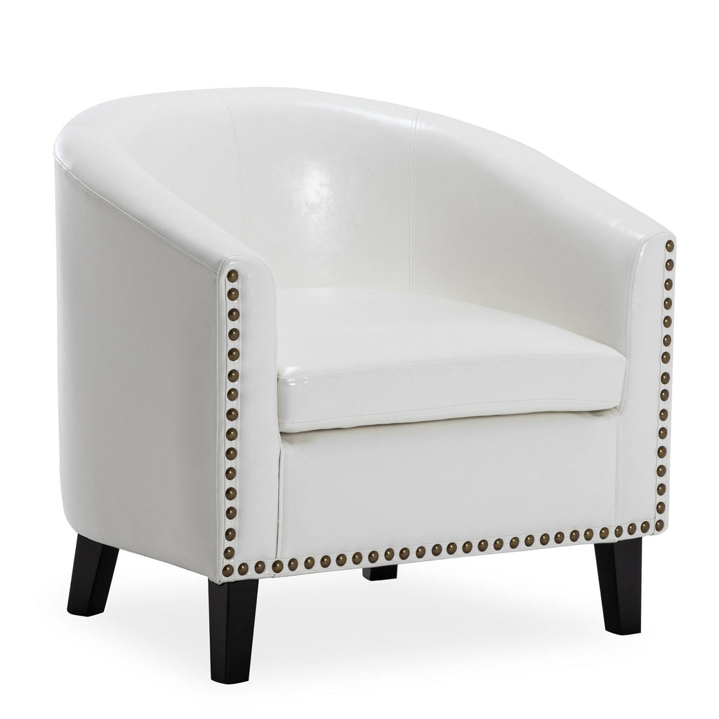 Beige Fabric Barrel Chair Y799