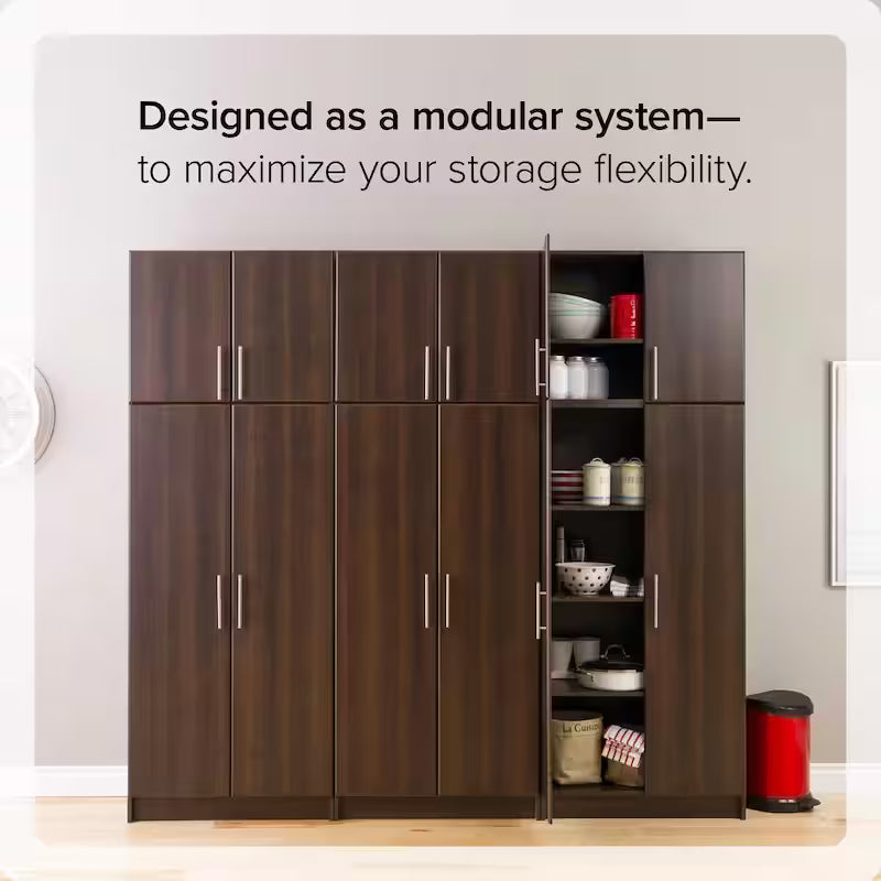 Wood Freestanding Garage Cabinet in Espresso J7256