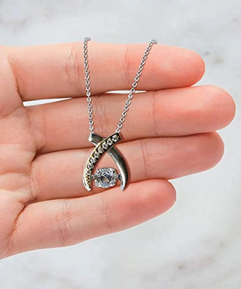 New Mommy Wishbone Dancing Necklace E860