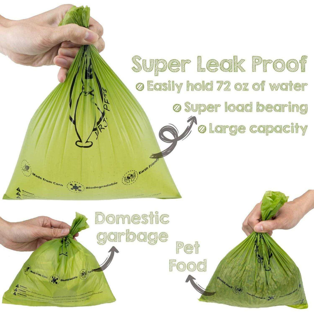 Dog Poop Bags 100% Leak Proof Extra Thick F500