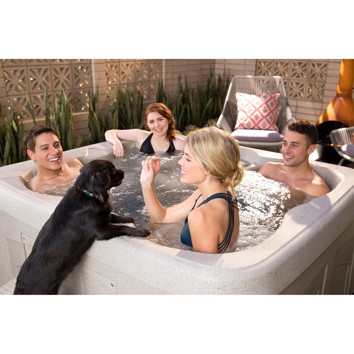 4 Person Square Hot Tub Spa with 13 Jets F799