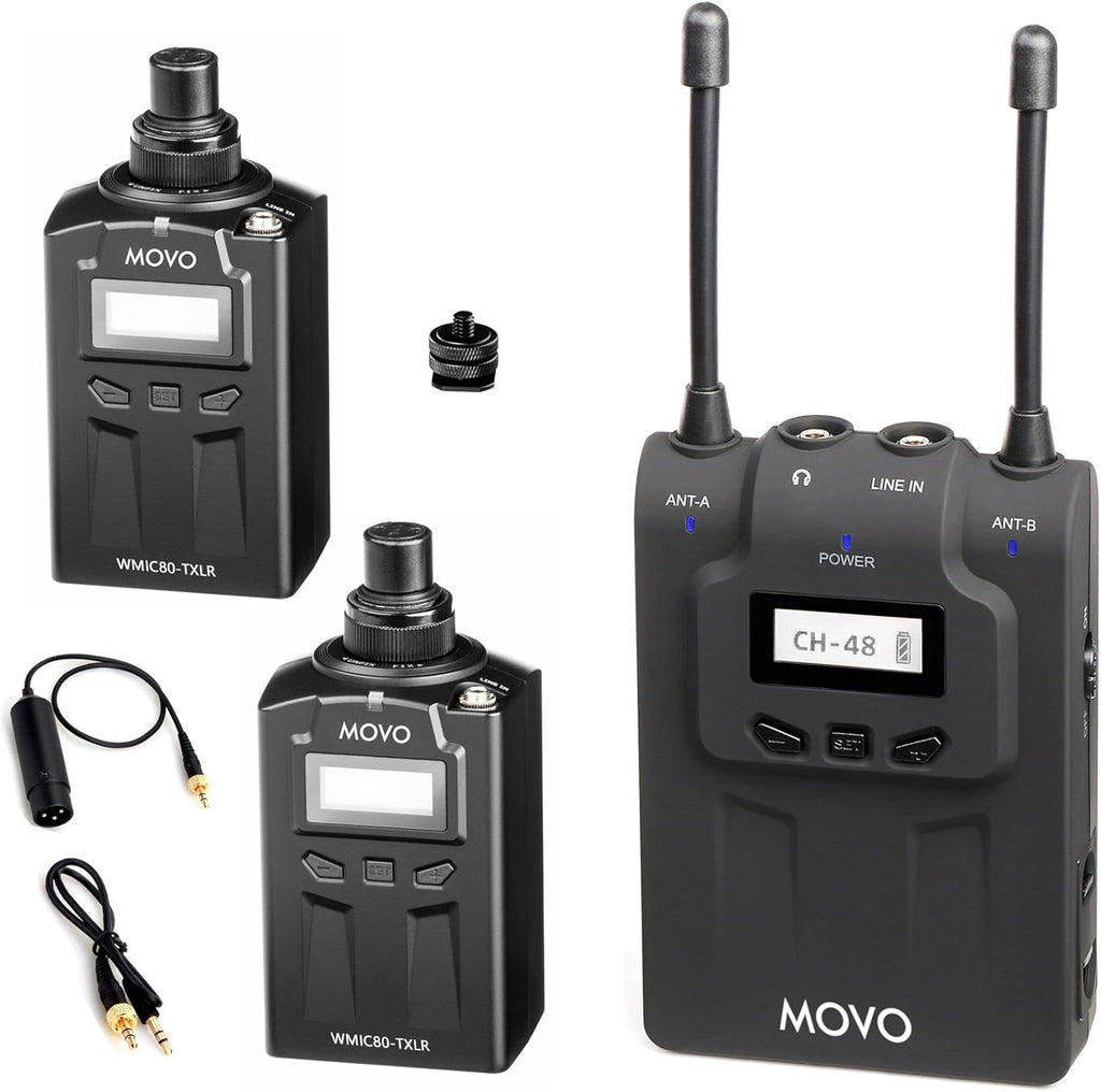 UHF Wireless XLR Microphone System with 2 Plug-in XLR Transmitters Y551761