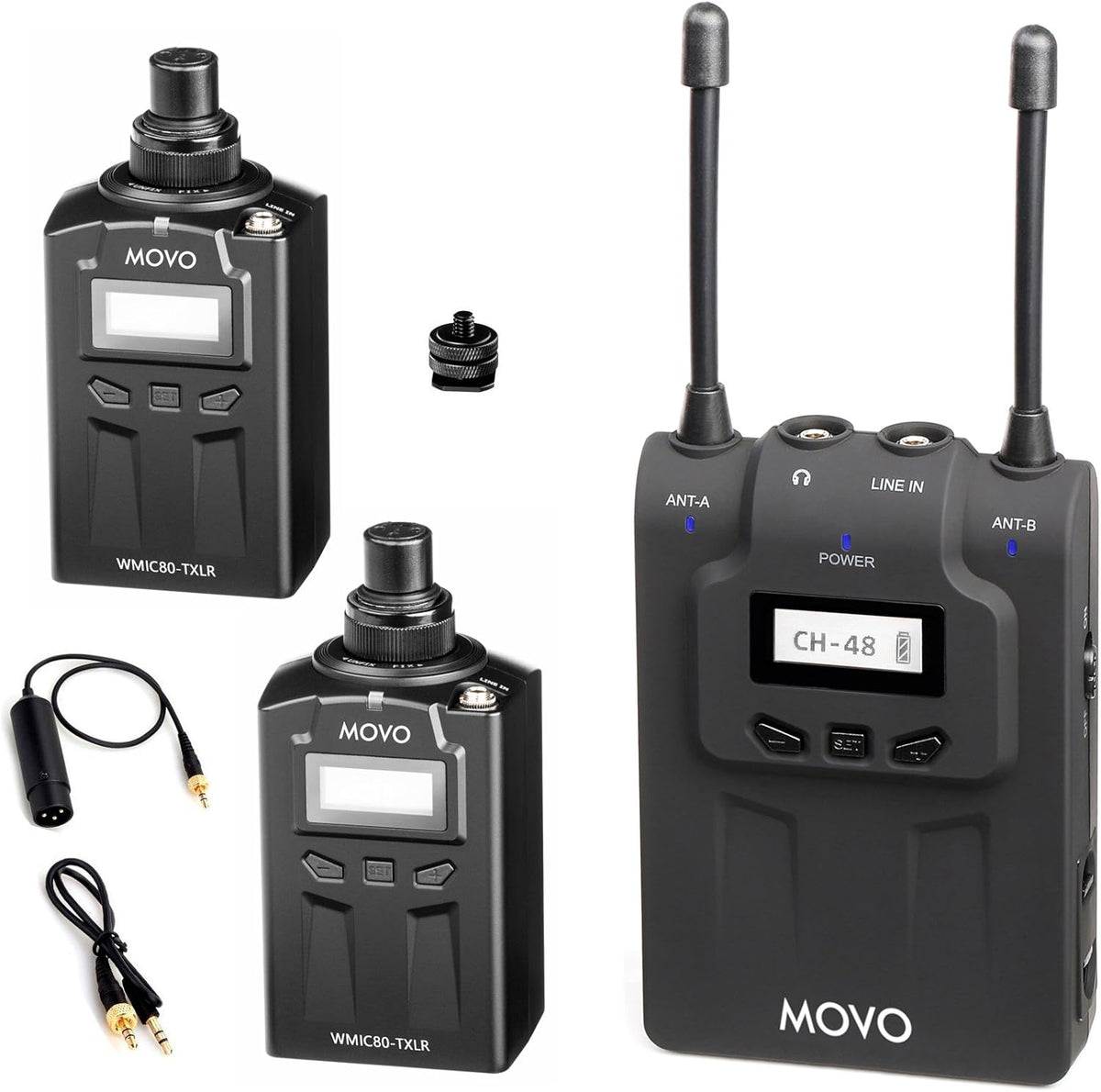 UHF Wireless XLR Microphone System with 2 Plug-in XLR Transmitters Y551761